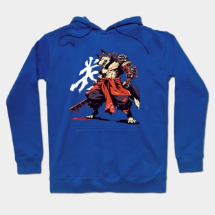 samurai wolf Hoodie